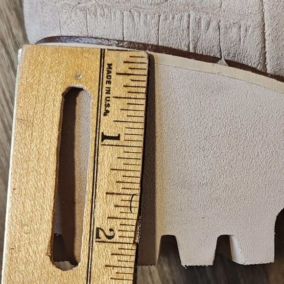 Dolce Vita Boots Womens Size 8.5 Ivory Suede Chelsea Wedge Lug Sole Pull On - Picture 15 of 16